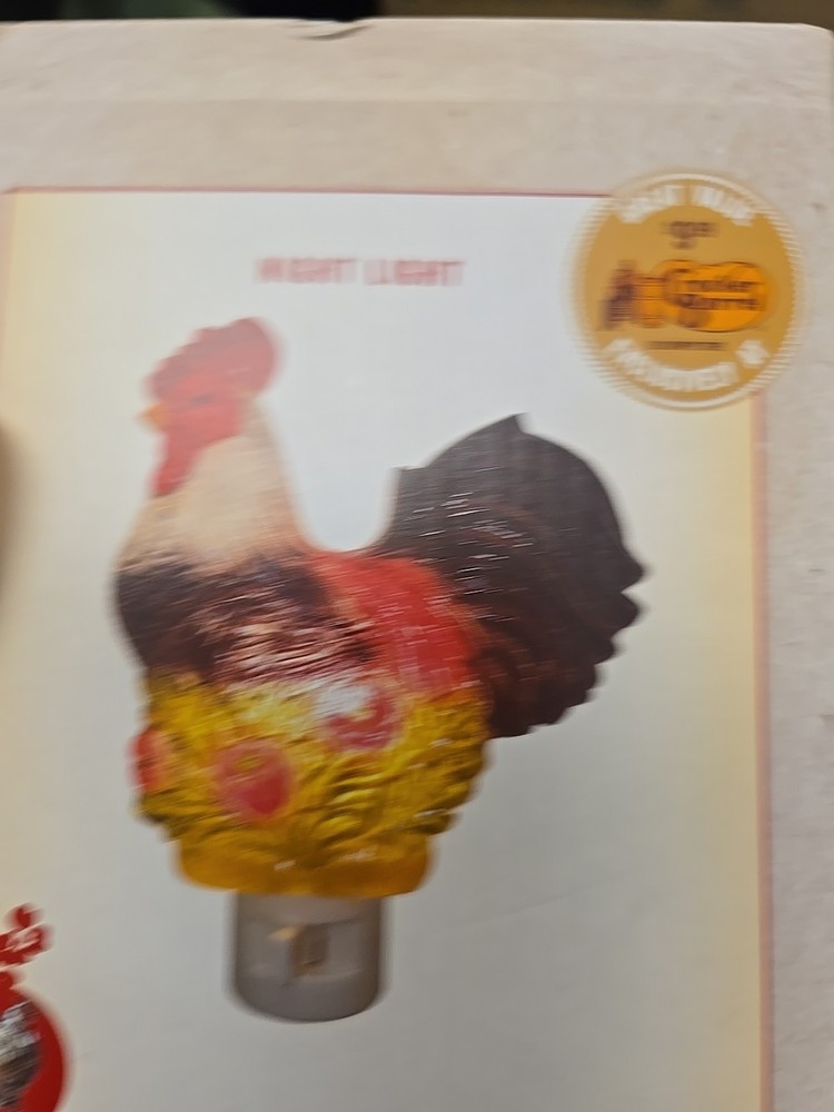 Cracker Barrel Rooster Night Light New In Box