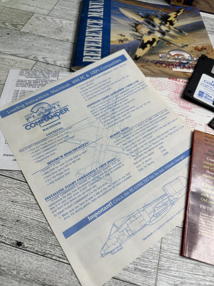 Flight Commander 2 PC Software Game Windows 10 8 7 Vista XP Install, 4 disks