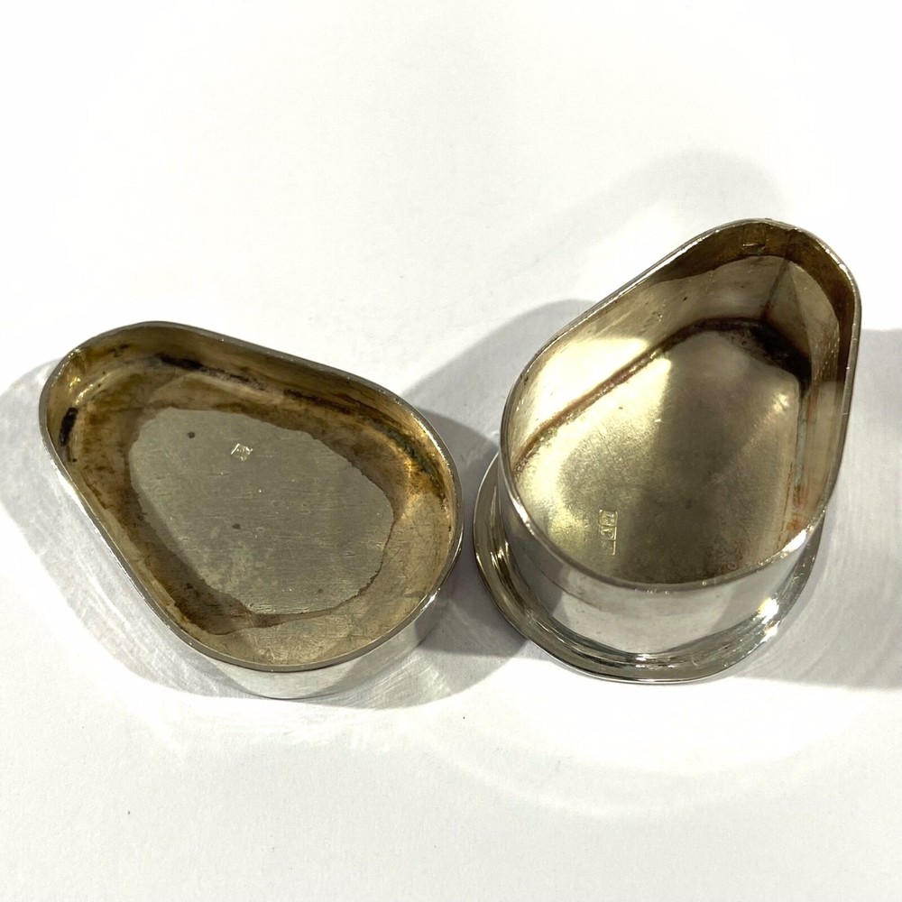 Vintage Solid Silver Egyptian Pill Box , Snuff Box, Hallmarked
