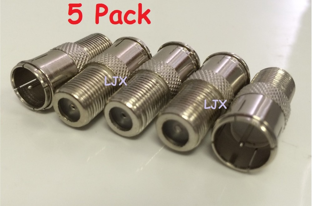 5pcs F Type Push On Quick Connect Adapter