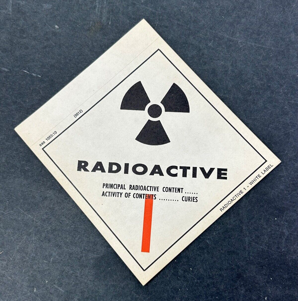 Vintage Radioactive I Sticker