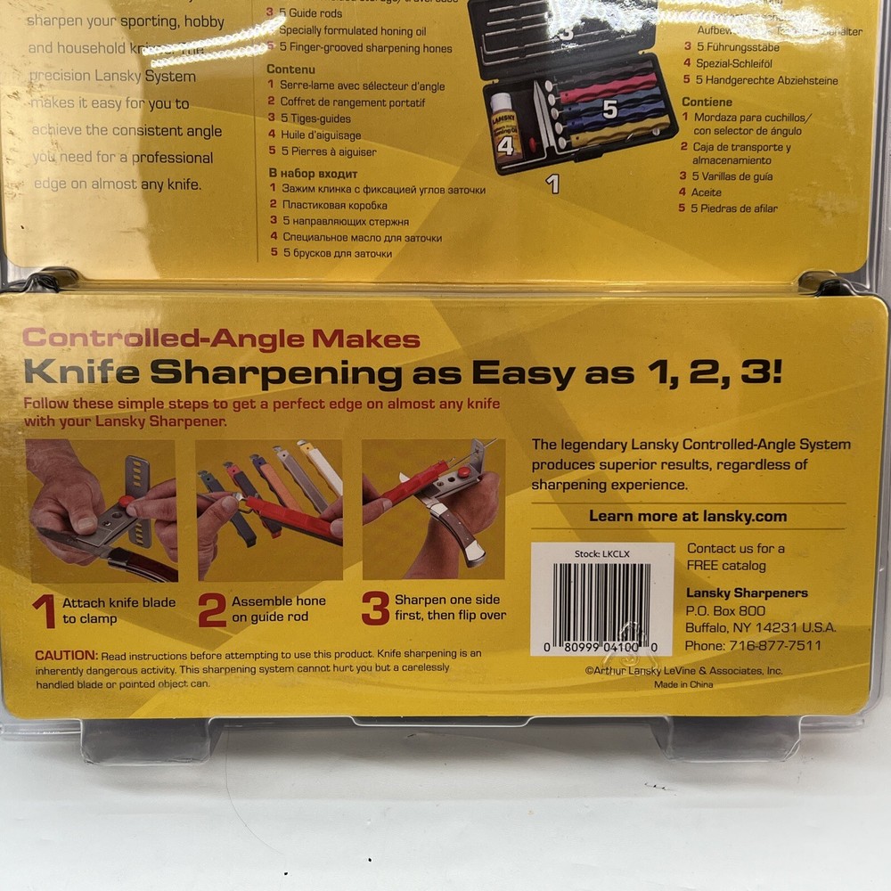 Lansky LKCLX Deluxe Controlled Angle Knife Sharpening System 5 Stone Sharpener