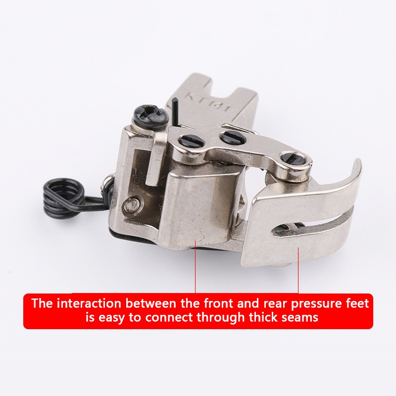 1Pc KT141 Flat Car Front Rear Interactive Presser Foot For Sewing Thick Fabric
