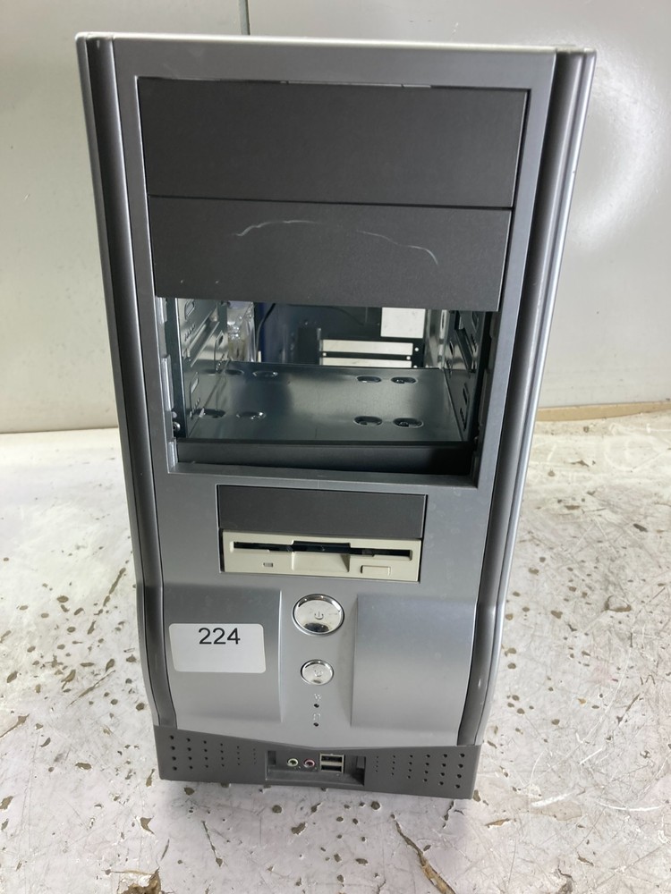 Retro Silver ATX Gaming Computer Case