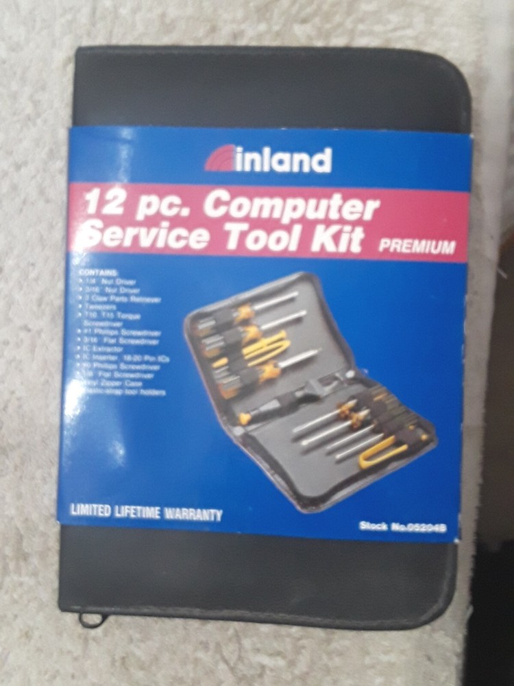 Inland 12 Piece Computer Service Tool Kit - Premium - No. 05204B