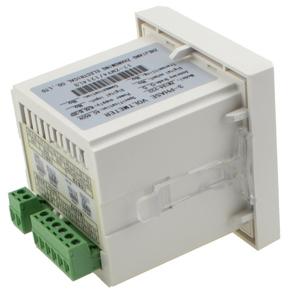Intelligent Digital Display Voltmeter Three-phase AC Voltage Meter 80x80mm