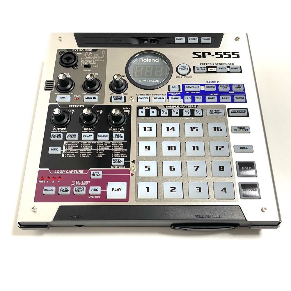 Roland SP-555 Creative Sampler Effector Digital DJ Turntable Performance Effects