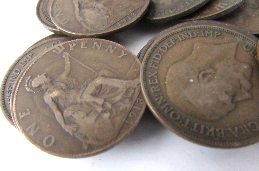 39 Canada Large Cent Copper Coins 1908-1915