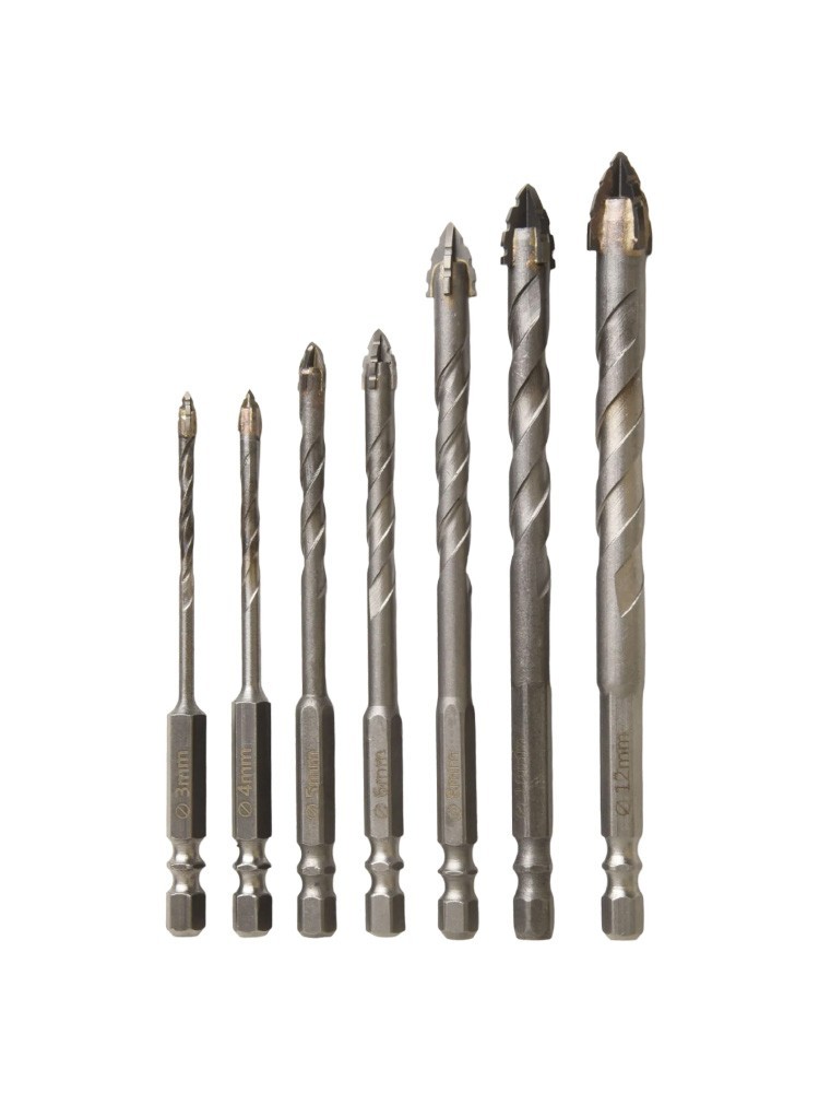 Efficient Punching with 7pcs Eccentric Drill Bits for Various Materials