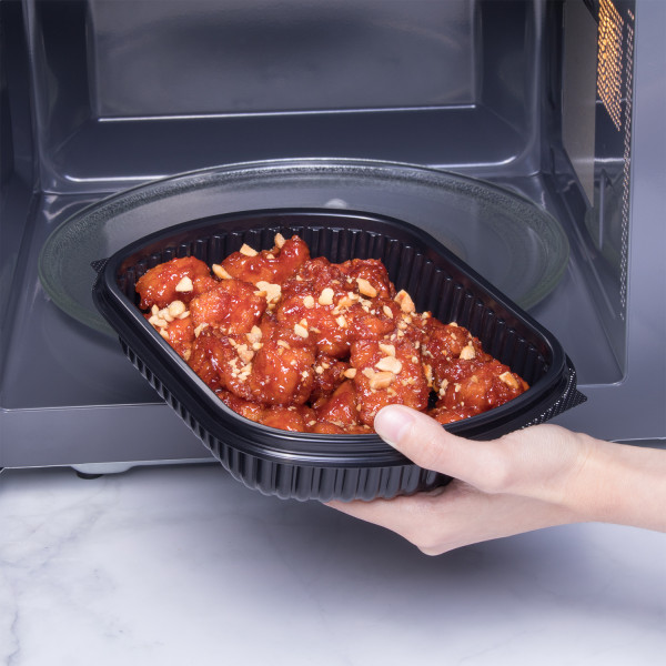 Karat 24oz PP Microwaveable Black Take Out Box - 300 pcs, FP-BB24