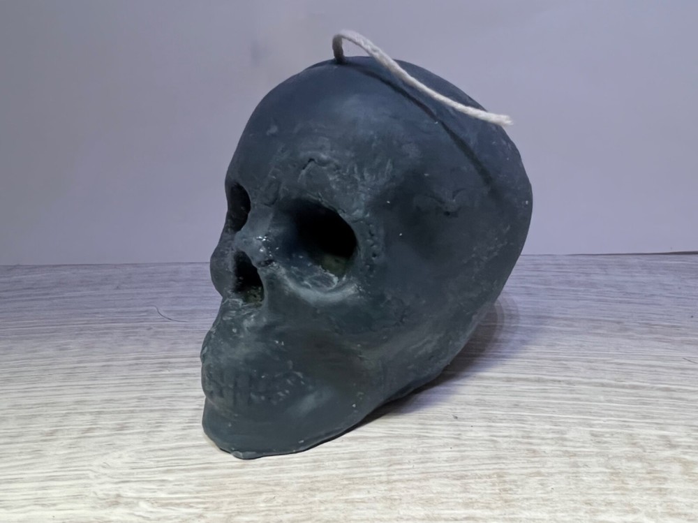 Halloween skull candle decoration