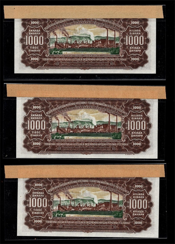 Yugoslavia - Old 1000 Dinars Note - 1955 - P71b - Uncirculated