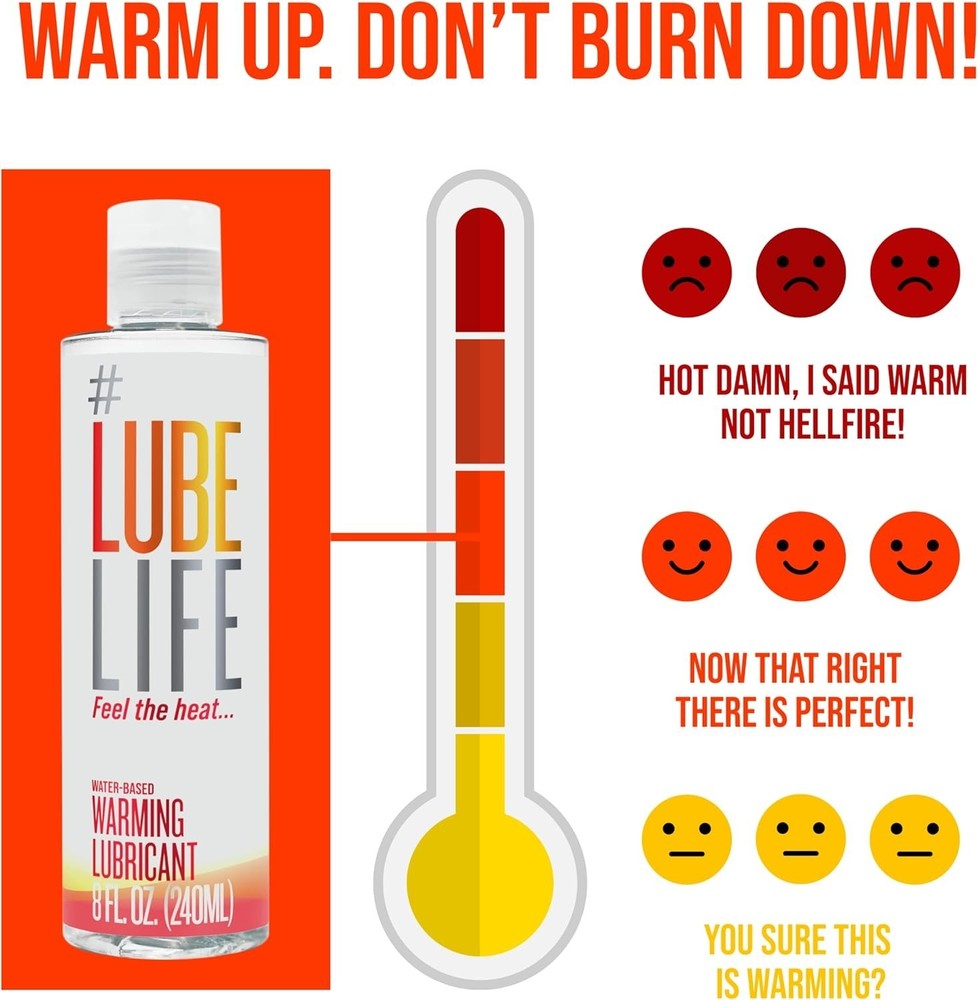 Water-Based Warming Lubricant, Warm Invigorating Heating Sensation, Lube for ...