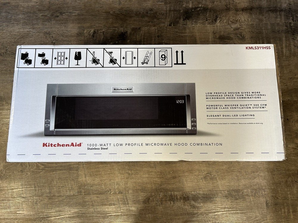 KitchenAid 1.1cu ft Low Profile Over the Range Microwave with Sensor Cooking