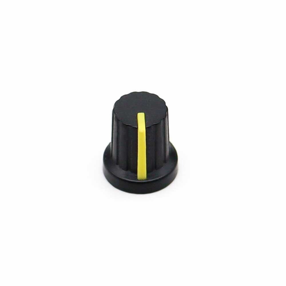 40PCS 6mm Shaft Hole Plastic Threaded Knurled Potentiometer Knobs Cap KIT 15*15