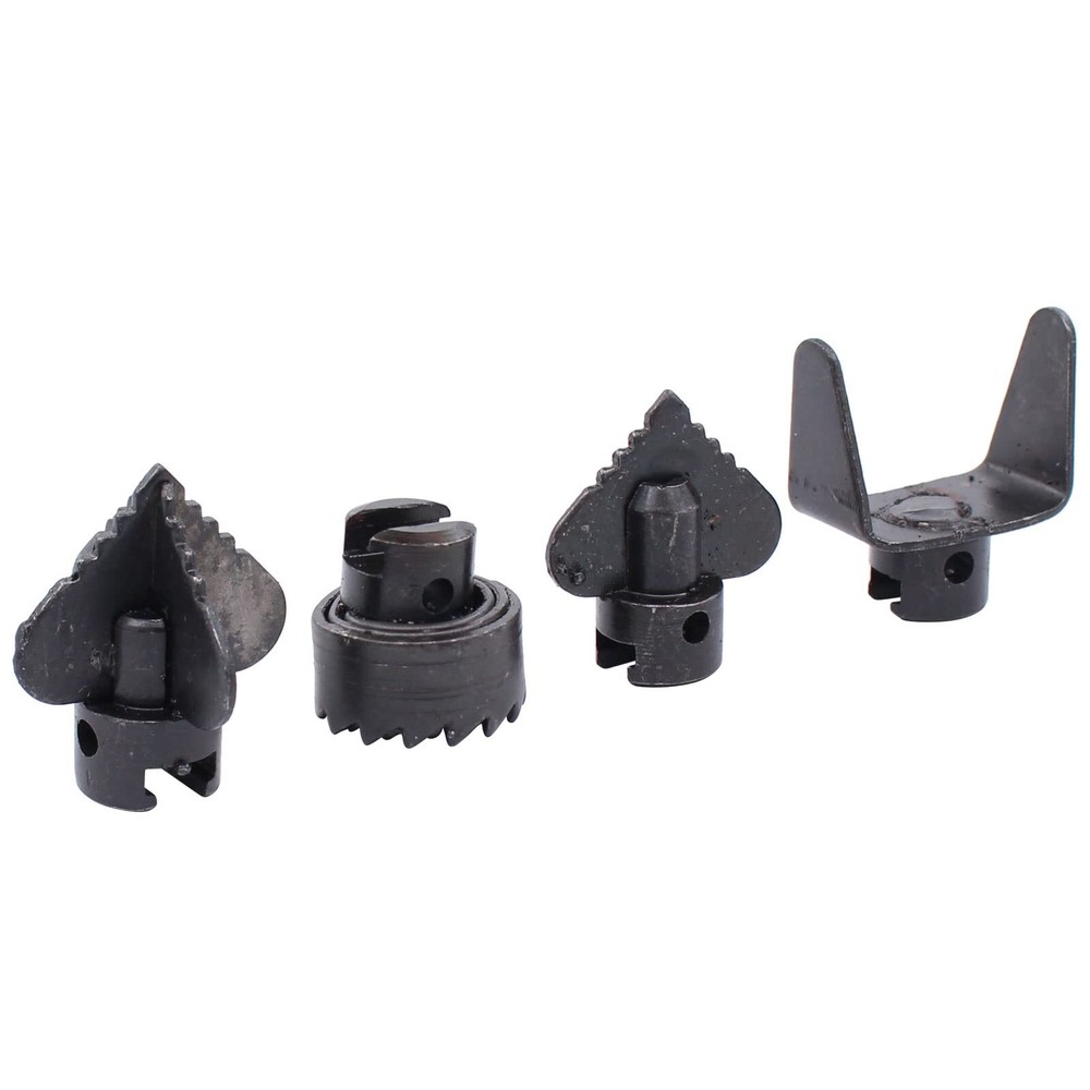 Drain Cleaner Combination Cutter Head Set 16mm Spring Automatic Locking Dredging