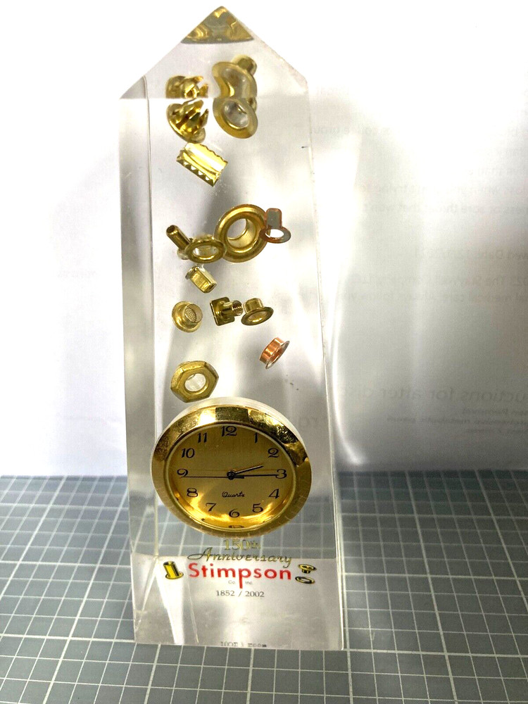 Suspended in Lucite - Desk Clock