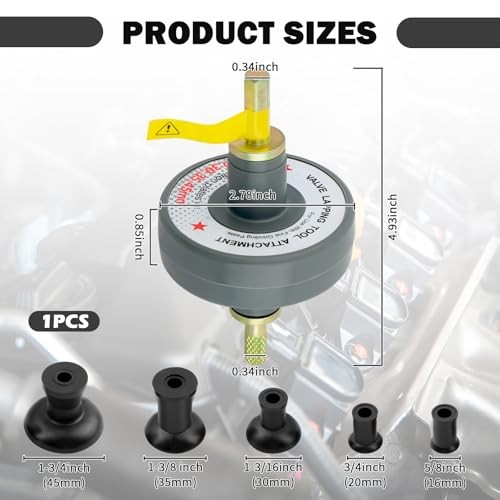Valve Lapping Tool Kit with 5 Suction Cup Adapters,Durable Valve Lapping Kit