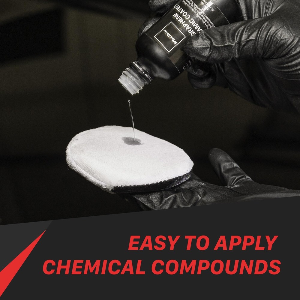 Universal 4-Pieces Handheld Microfiber Wax Applicator Pad Set - Professional ...