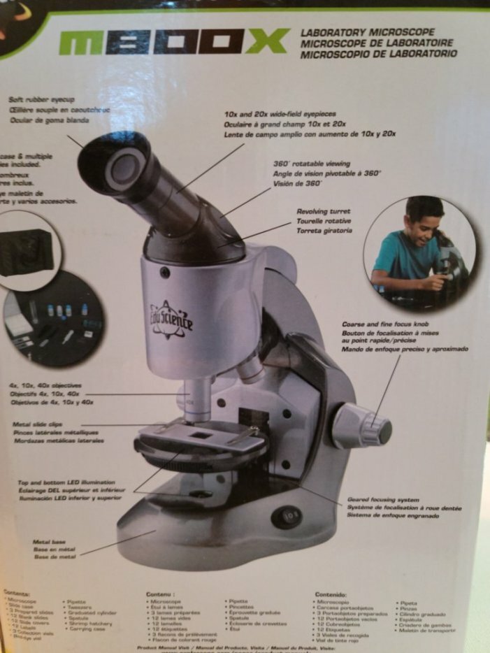 Edu Science M800X Microscope - 40X-800X - New Laboratory Microscope