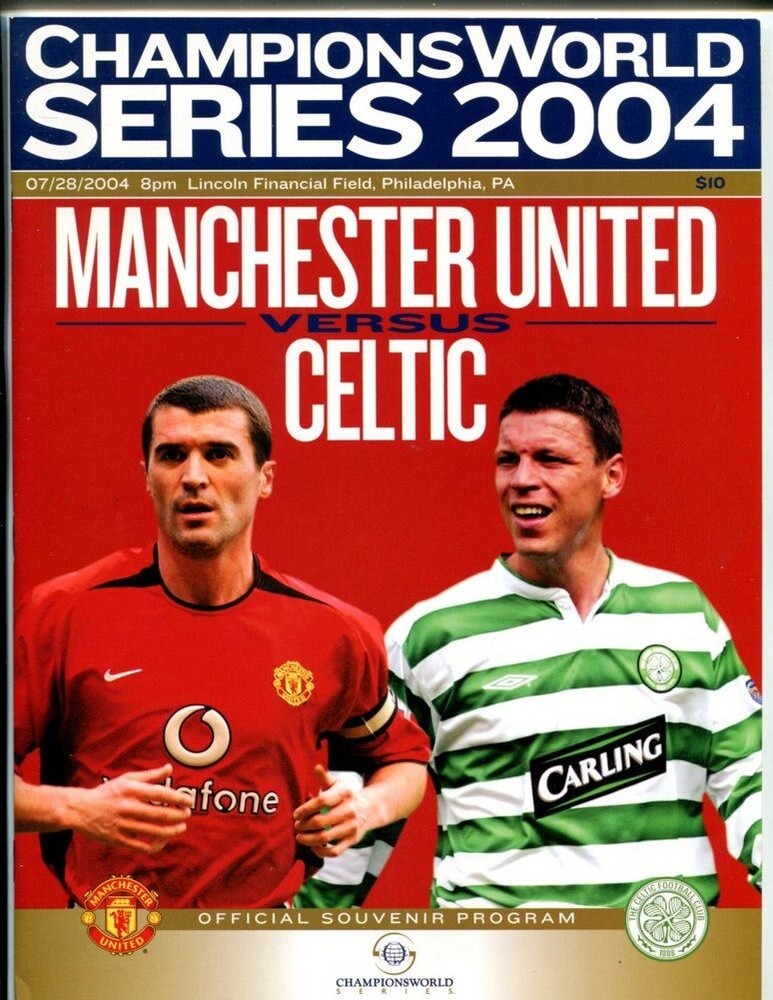 2004 Champions World Series Manchester United v Celtic Program 49183b20