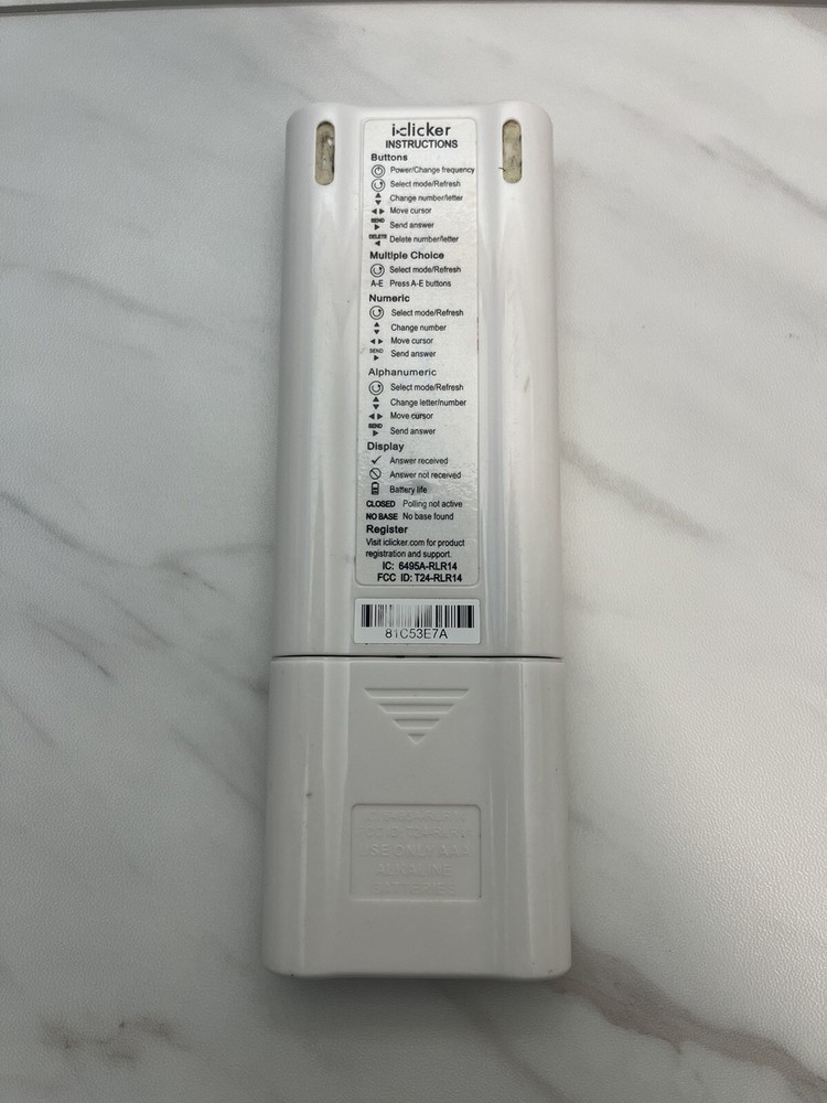 iClicker 2 Student Classroom Response System Remote Control - TESTED