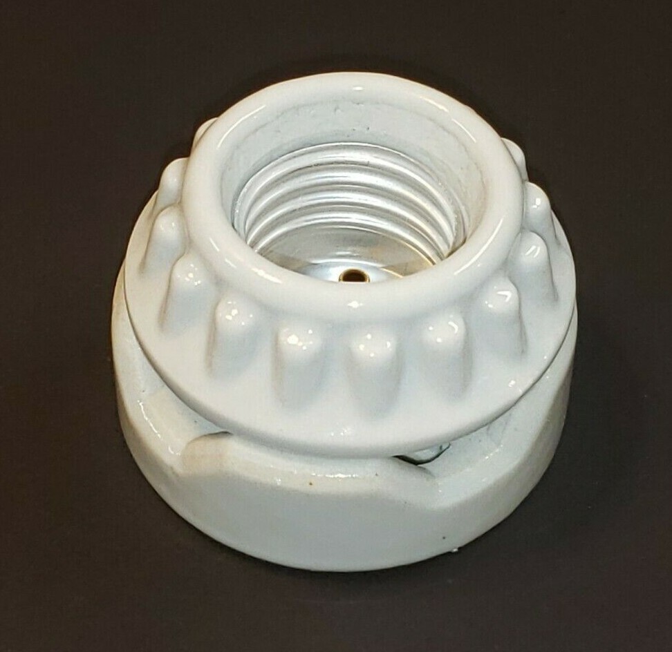 Medium base E26 2-piece Ring Type Sign Edison Socket glazed porcelain 47719JB