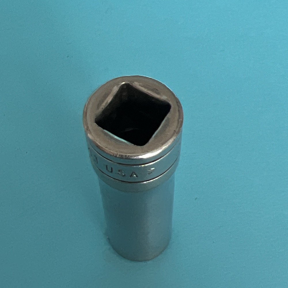 Snap-on SFS141 3/8" drive 7/16" 6-point deep chrome socket.