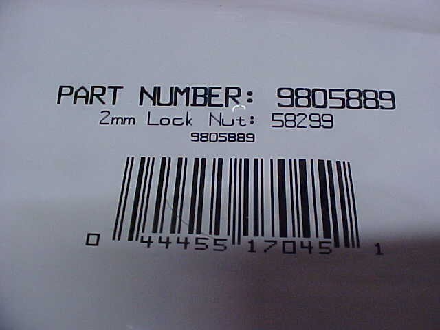 TAMIYA 9805889 = 2MM LOCK NUTS FOR 58299