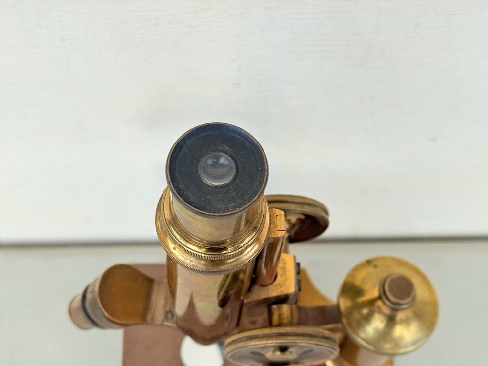 Antique E. Leitz Wetzlar Brass Microscope No. 54934