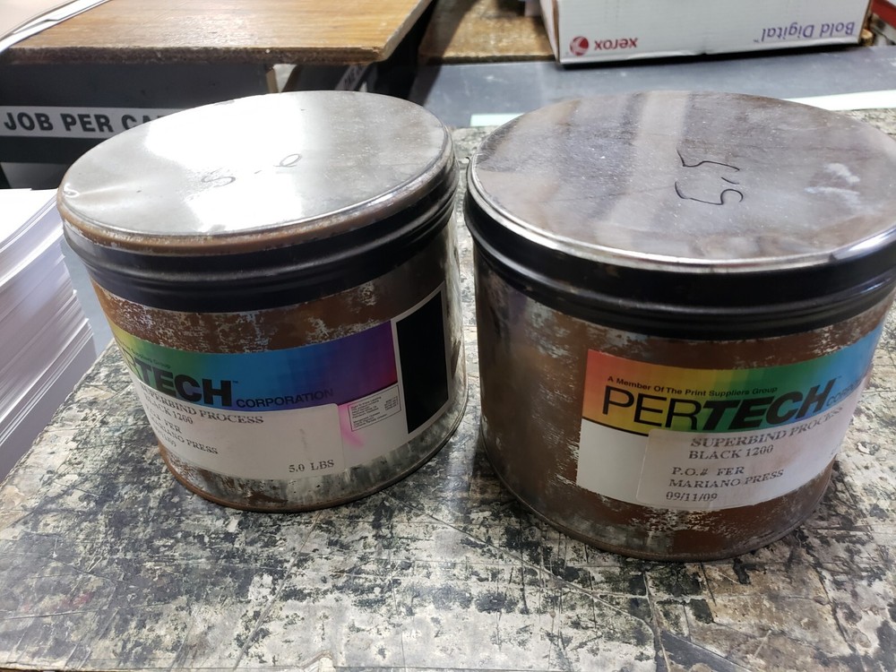Superbind Process Black 1200 Ink. 10lbs Offset Ink K+E Pertech