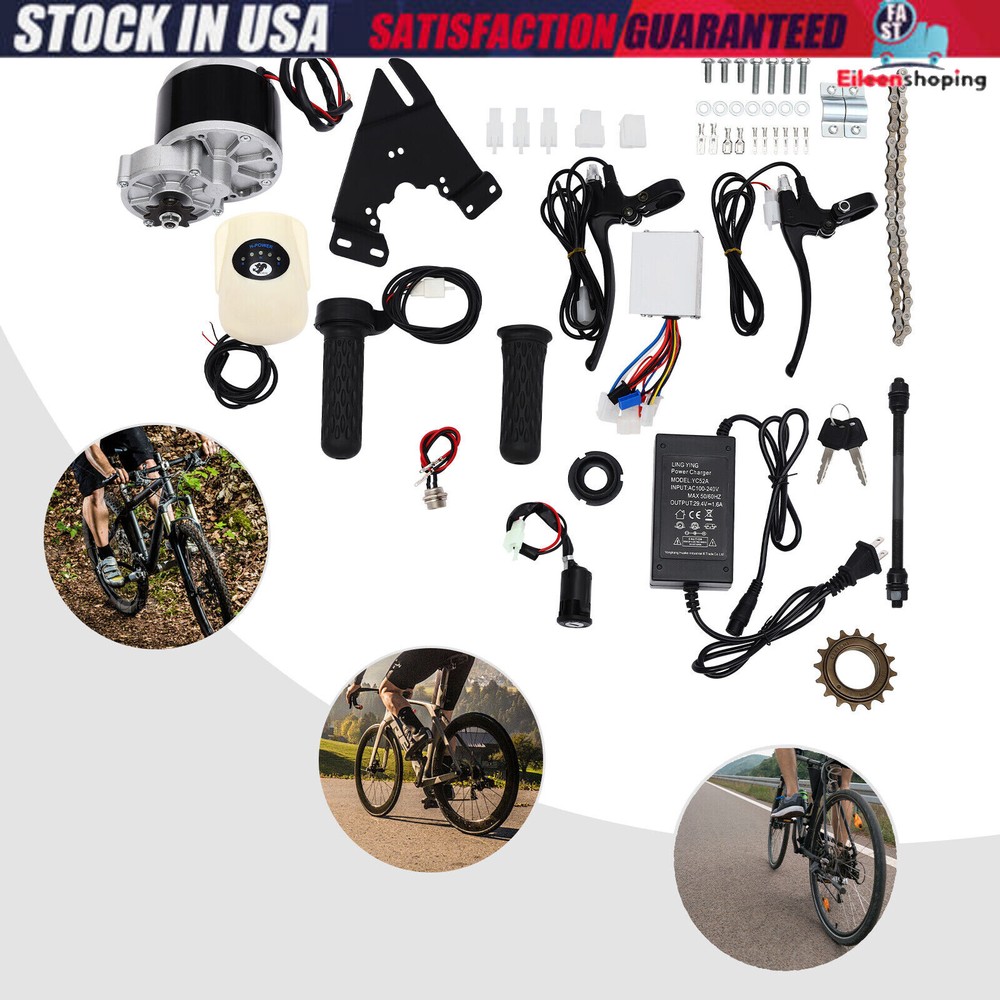 24V 250W Electric Bicycle Conversion Kit E-Bike Cycling Brush Motor & Controller