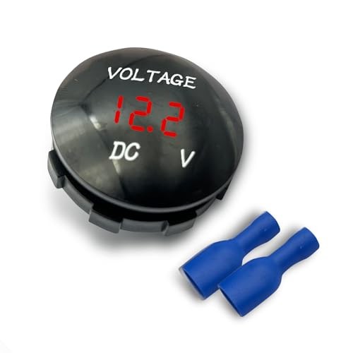 DC 12V 24V Battery Voltmeter, LED Digital Display Voltmeter Gauge, 1 PC Red