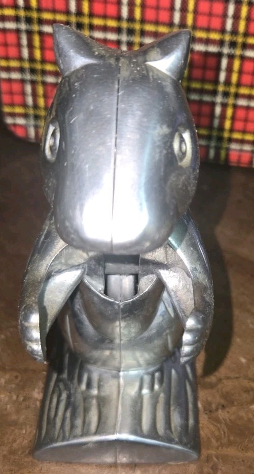 Vintage Cast Aluminum Squirrel Figurine Nutcracker