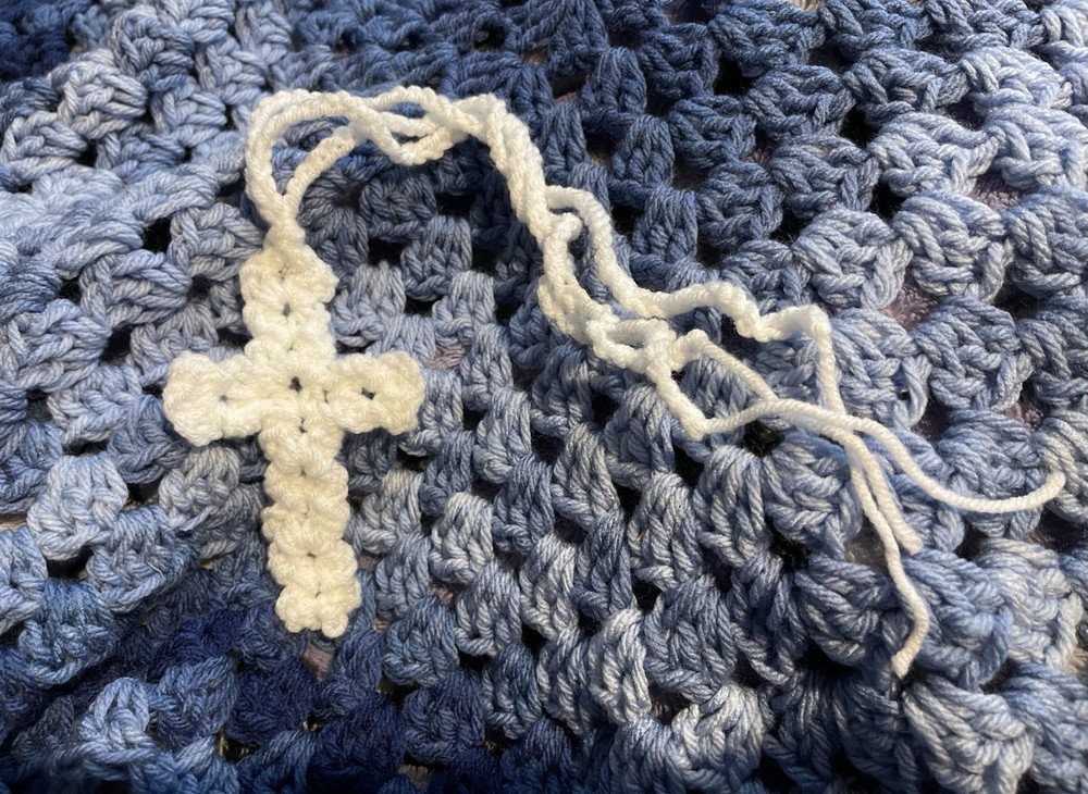 Crocheted Cross  Bookmark with 3 Placemarkers