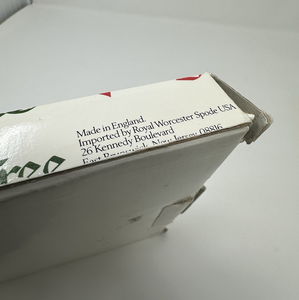 Vintage Spode Christmas Small Tree Shaped Candy Dish With Original Box England