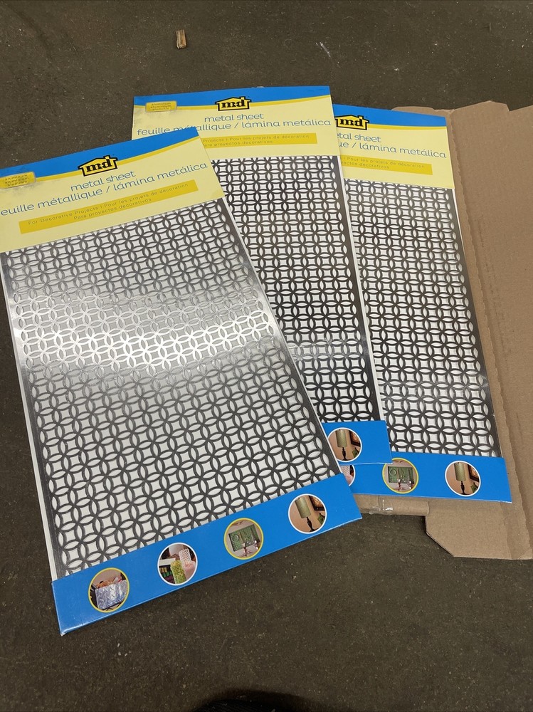 3 Pack M-D Building Products 57322 Decorative Elliptical Aluminum Sheet New