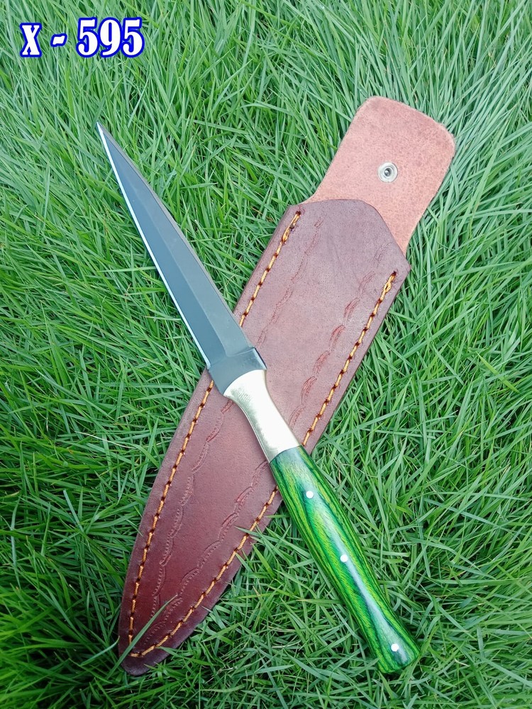 CUSOM Handmade D2 DAGGER HUNTER BOOT THROWING KNIFE POWDER COATING BLADE