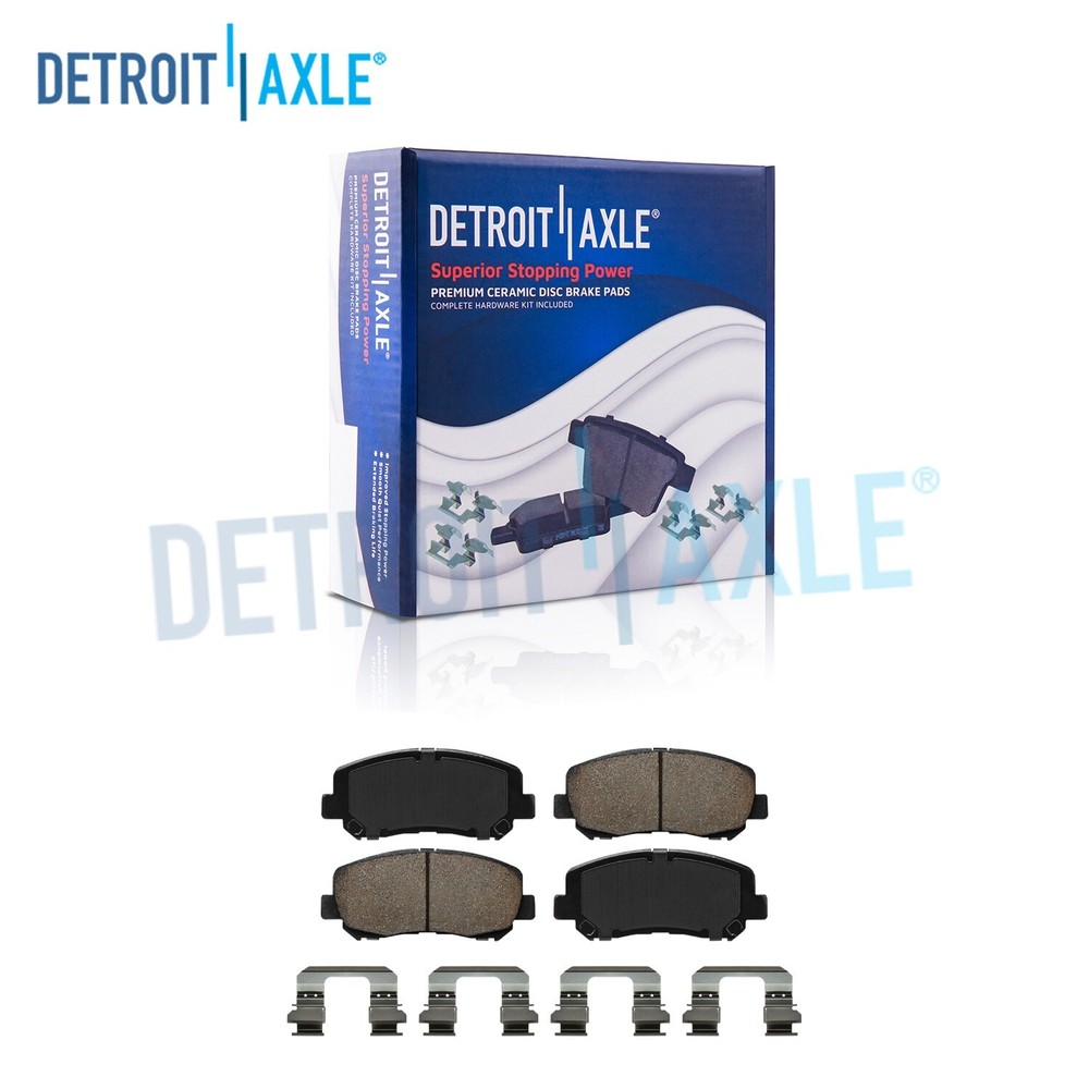 Front Ceramic Brake Pads w/Clips For 2015 2016 2017 Chrysler 200 Dodge Dart