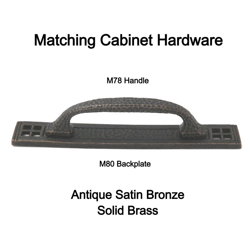 Hickory Antique Satin Bronze Solid Brass 3 3/4" (96mm)cc Handle Backplate M80