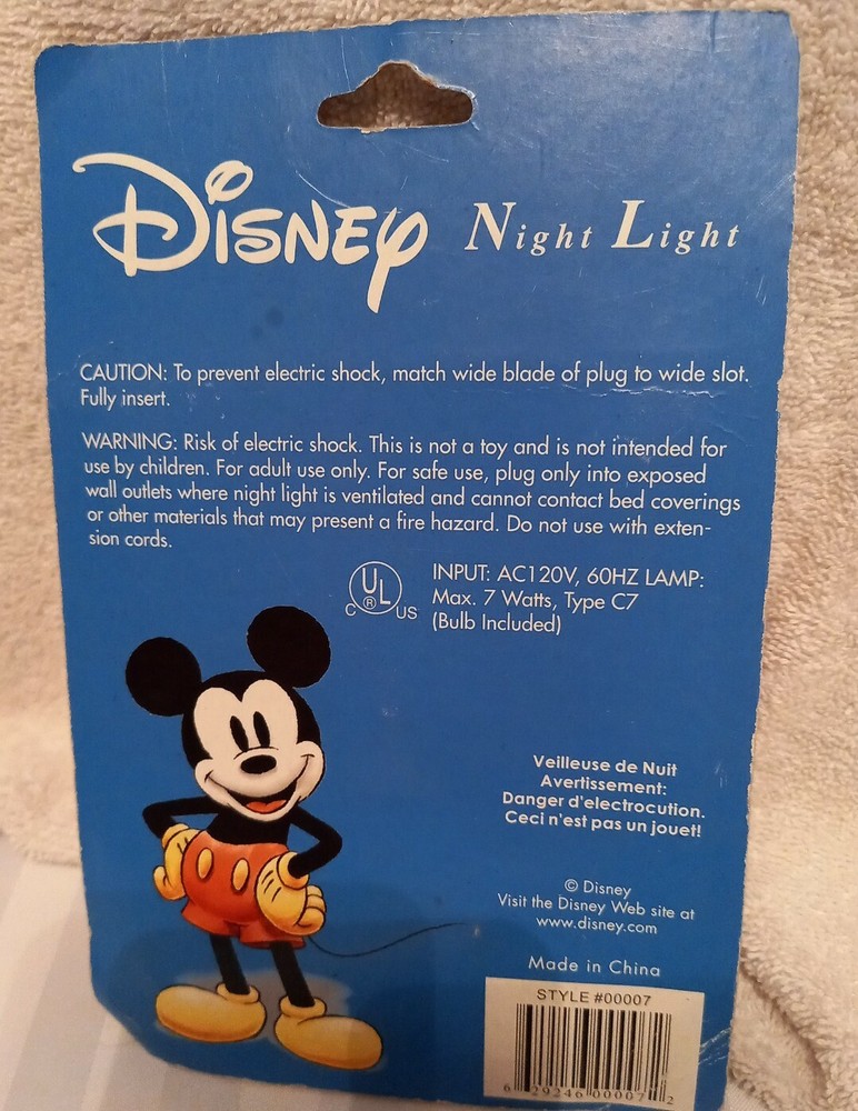 Mickey Mouse Disney Night Light NEW