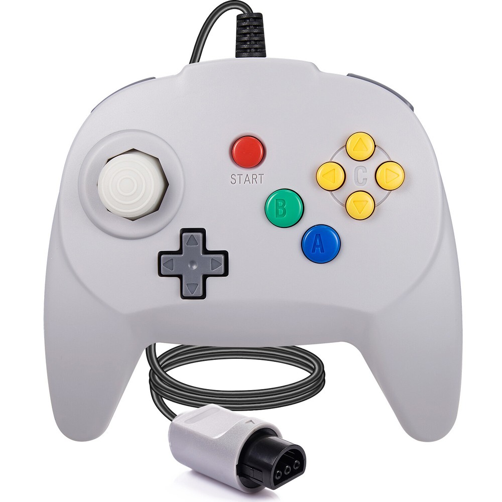 Wired N64 Controller 64-bit Gamepad Joystick for 64 Console Video Game+6FT Cable