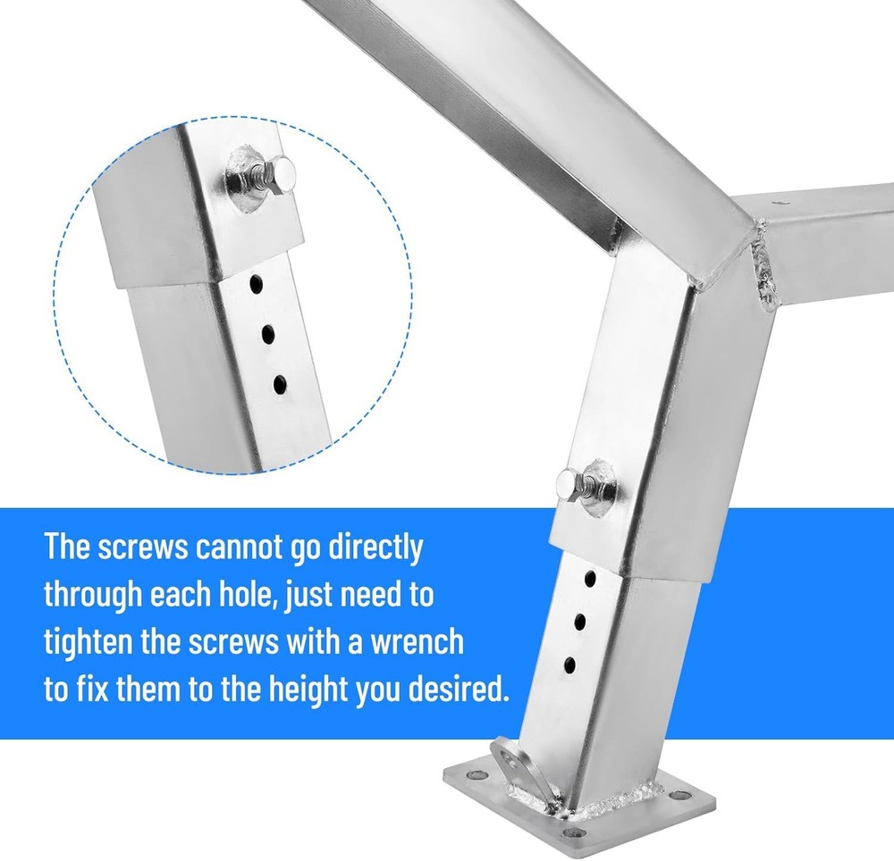 GRAVEE Boat Trailer Winch Post with Roller Fits 3"x4" Frames Adjustable