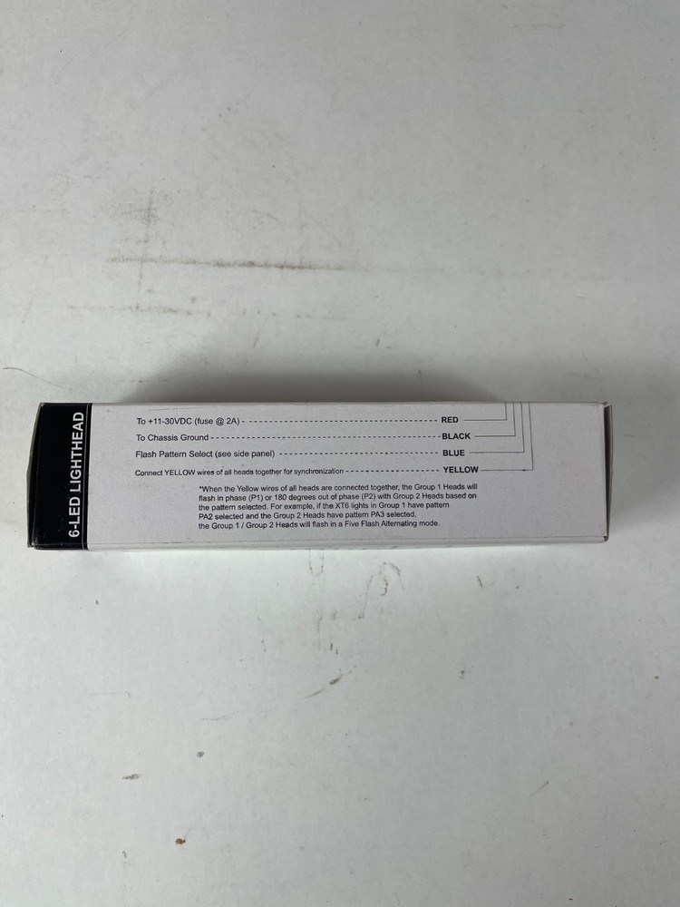 Code 3 XT6 (XTP6WW) White/White 6-LED Surface Mount Flash Warning Light