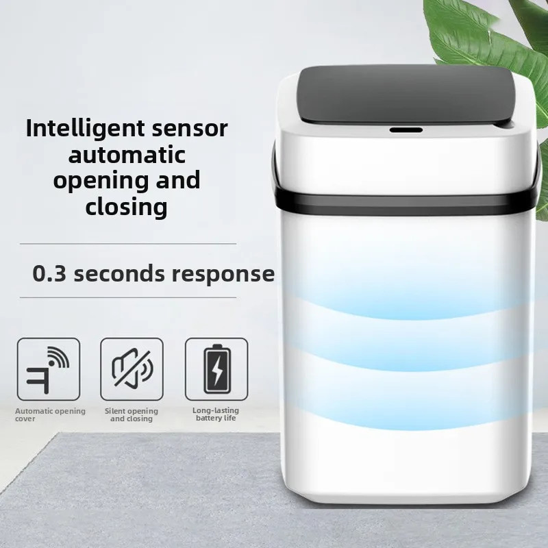 13L Smart Sensor Trash Can Garbage Bucket Automatic TrashBin for Kitchen Bathrom