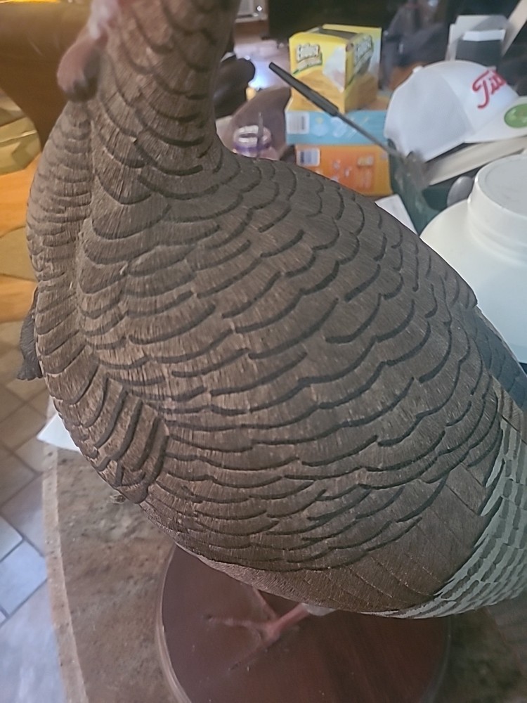 Turkey Decoy Lifesize On Wood Base