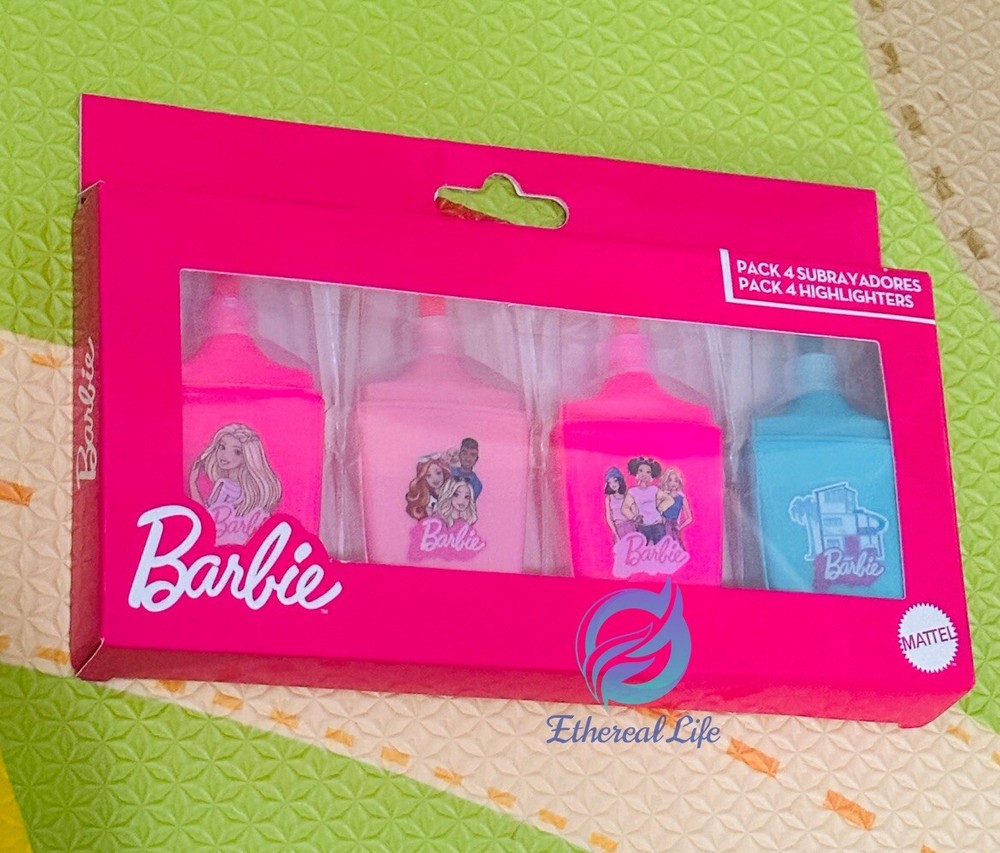 Barbie pack of 4 highlighters