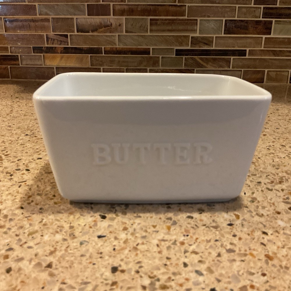Better Homes and Gardens Butter Dish White Ceramic Replacement No Lid