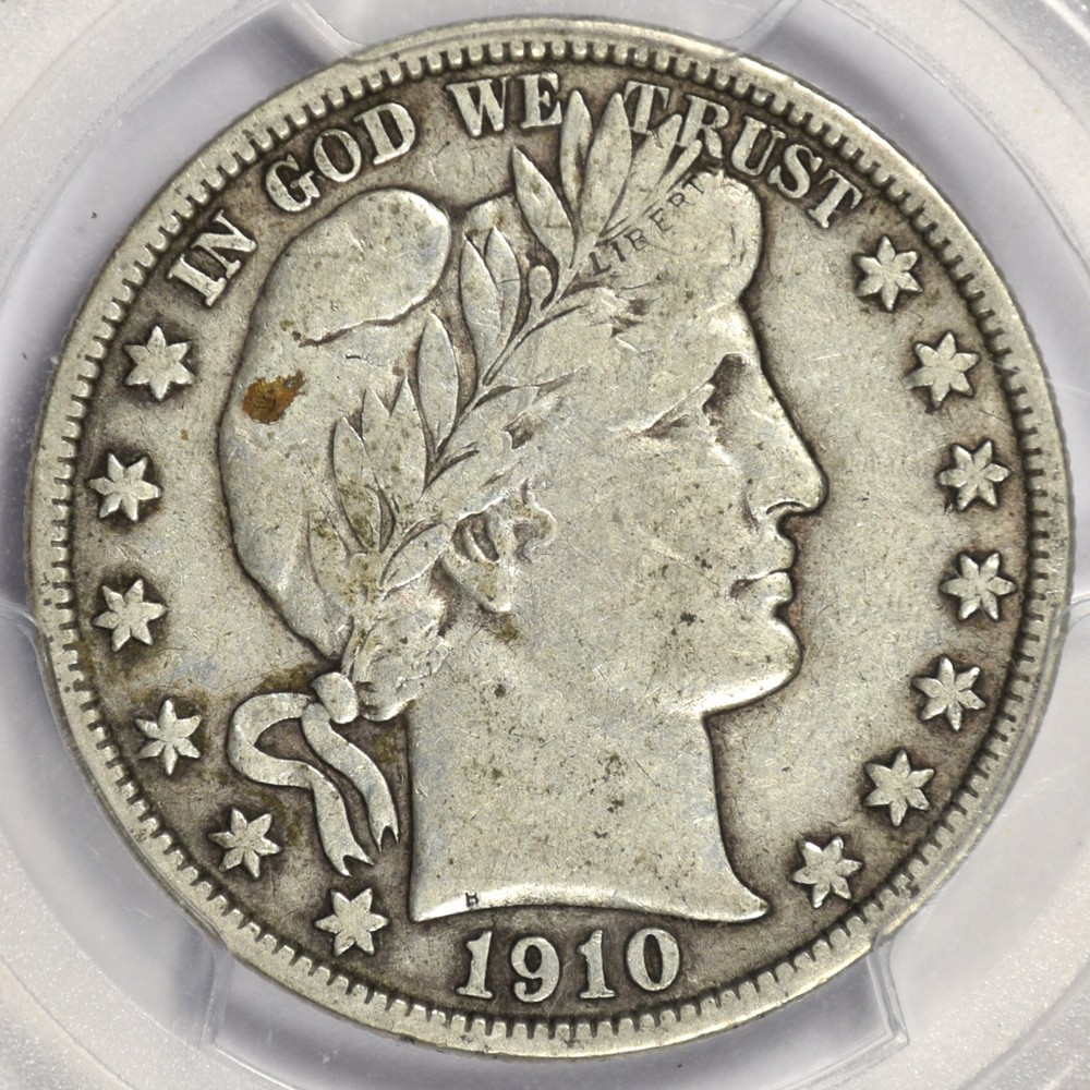 1910-S BARBER HALF DOLLAR ~ PCGS VF30