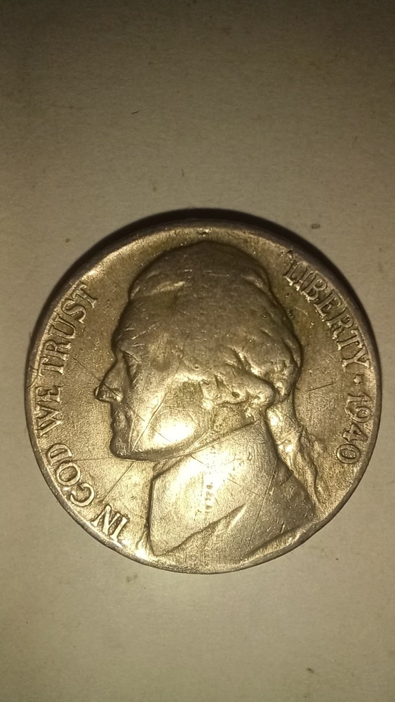 1940 D nickel, quantity=1